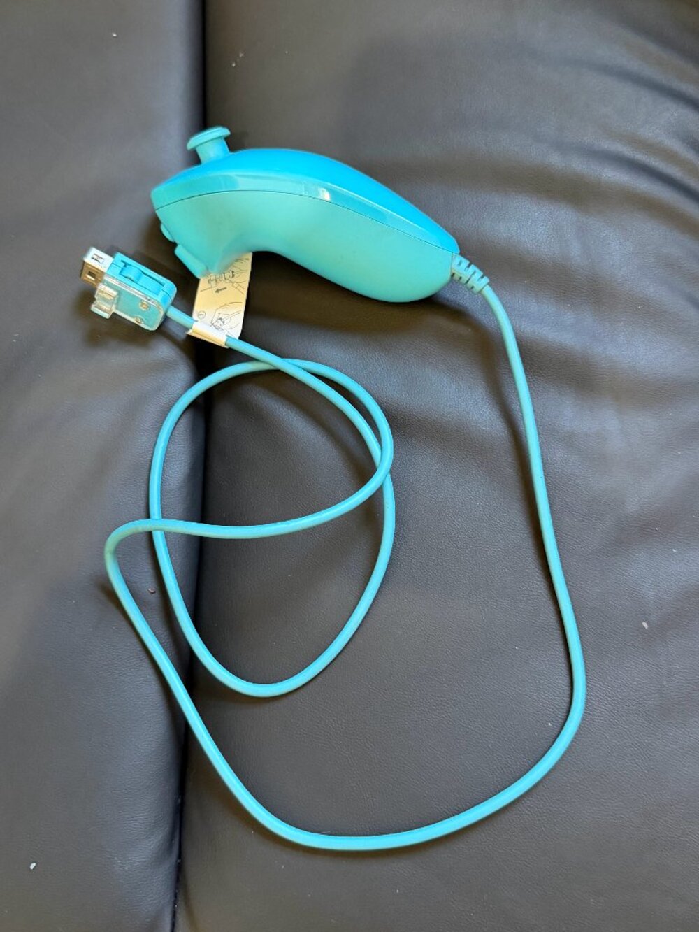Blue Teal Nintendo Wii Nunchuck Controller OEM Official